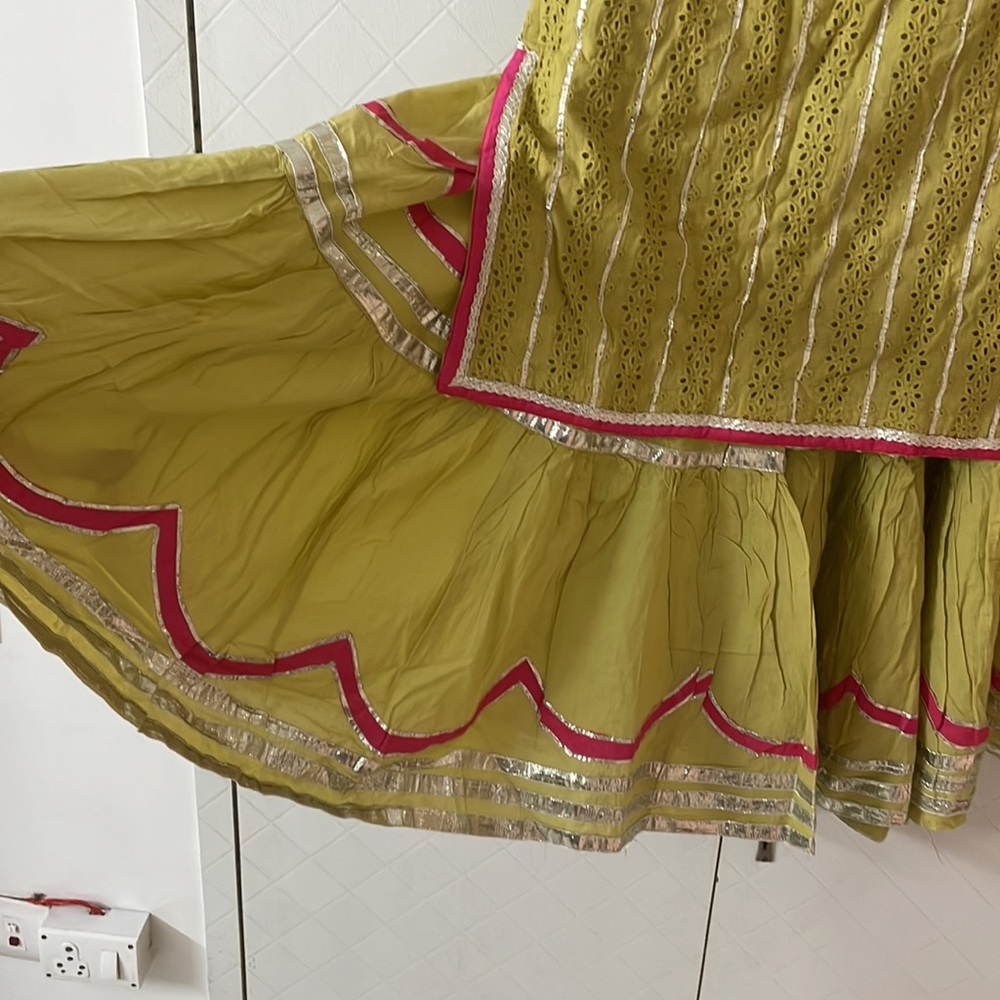 Sharara suit chicken work with gotapati - Picture 3 of 6